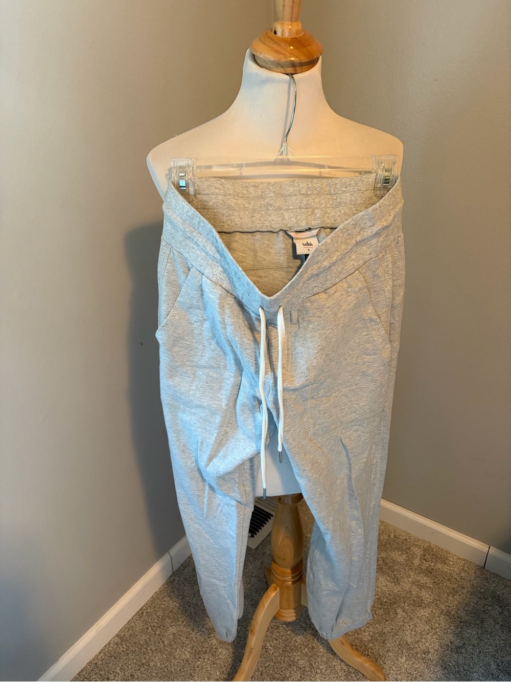 CAbi Light Gray Women's ATC Kickback Jogger Track Pants #5871